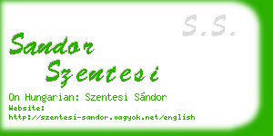 sandor szentesi business card